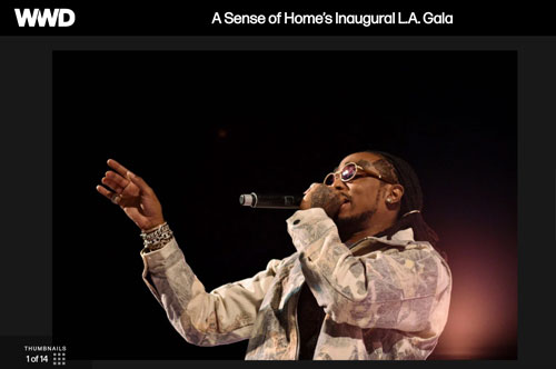 Quavo Performs at A Sense of Home’s Gala. Lionel Hahn/WWD