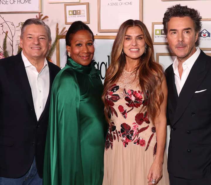 Ted Sarandos, Nicole Avant, Serena Levy, and Shawn Levy attend the fourth annual A Sense of Home Gala on Oct. 24 in Los Angeles