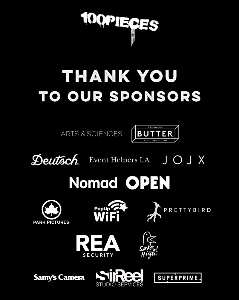 100 Pieces Thank You to our Sponsors